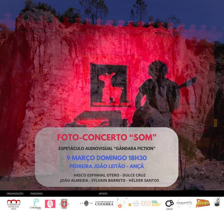 Foto-concerto 'SOM', Espetáculo audiovisual 'Gândara Fiction', com Vasco Espinhal Otero, Dulce Cruz, João Almeida, Sylvain Barreto e Hélder Santos