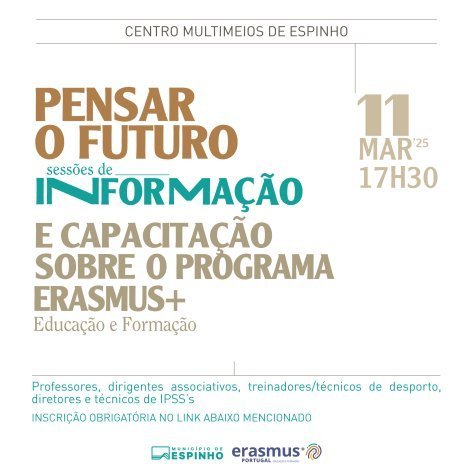 Pensar o futuro:  programa Erasmus+