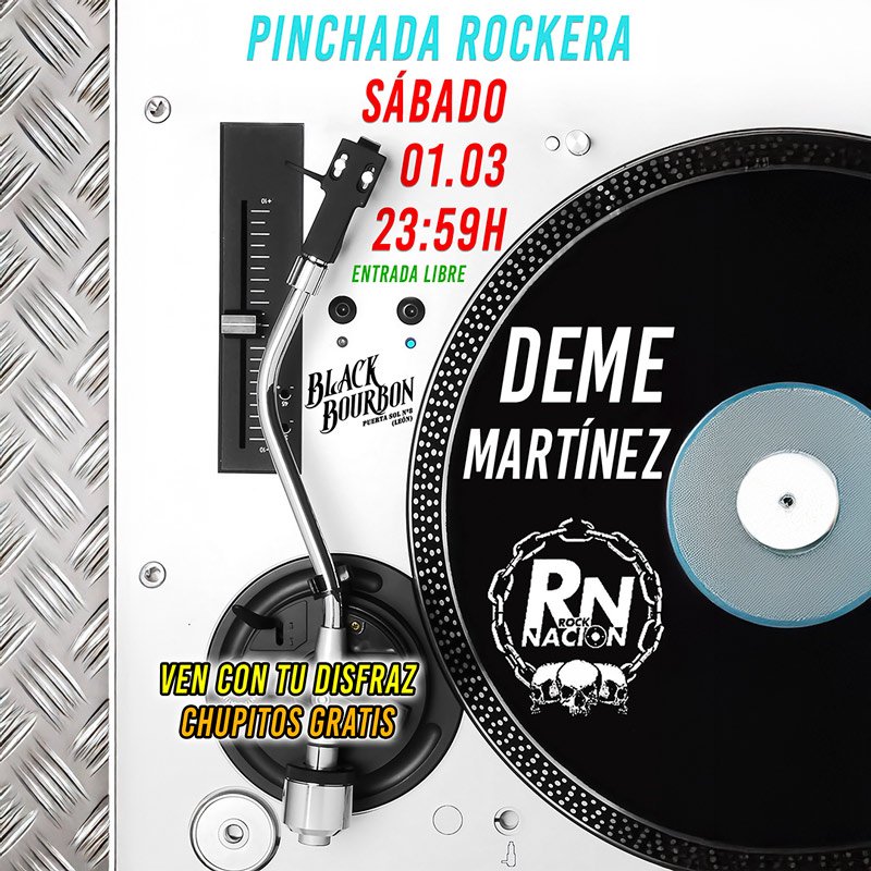 PINCHADA ROCKERA CON DEME ROCK NACIÓN. Black Bourbon