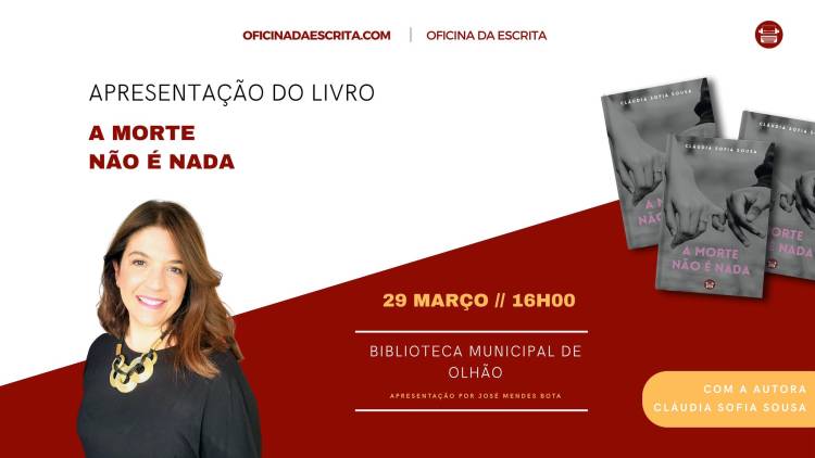 Apresentação do Livro A Morte Não É Nada, de Cláudia Sofia Sousa