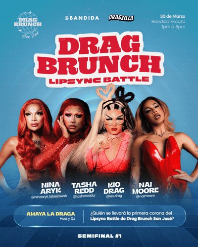 Lipsync Battles Drag Brunch San José: Semifinal #1