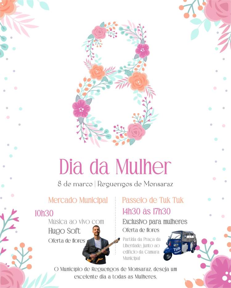 Reguengos de Monsaraz celebra o Dia da Mulher com música e passeio de Tuk Tuk