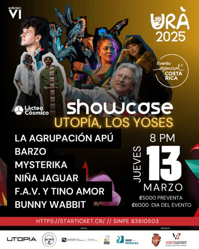 SHOWCASE UTOPÍA URÀ 2025 • 13 MAR • 08 PM
