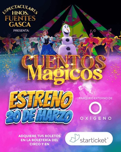 Marzo 24 al 28 - Oxigeno - CIRCO FUENTES GASCA