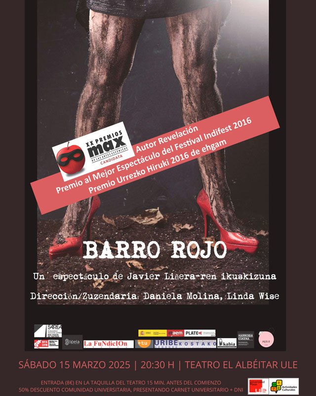 «BARRO ROJO», de Javier Liñera Dir.: Daniela Molina y Linda Wise. Teatro El Albéitar
