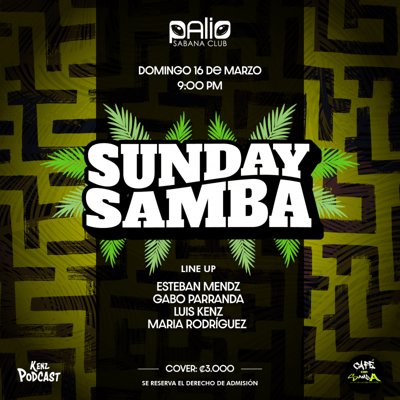 SUNDAY SAMBA, PALIO SABANA, 16 MARZO