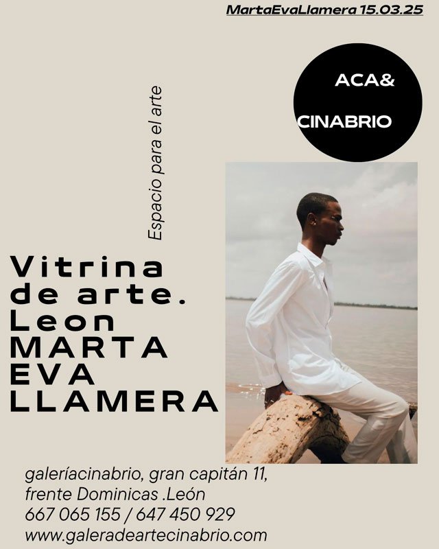 Vitrina de arte. León. Marta Eva Llamera. Garlería de arte Cinabrio