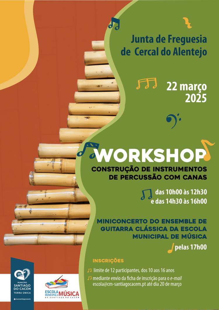 Workshop Construção de Instrumentos de Percussão com Canas