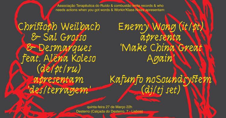 ATR & clr & wnawygw & WKN apresentam: lançamento de 'des/terragem' e 'Make China Great Again'