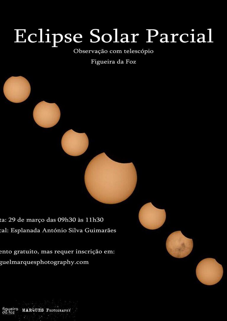 Eclipse Solar Parcial - Observações com telescópio
