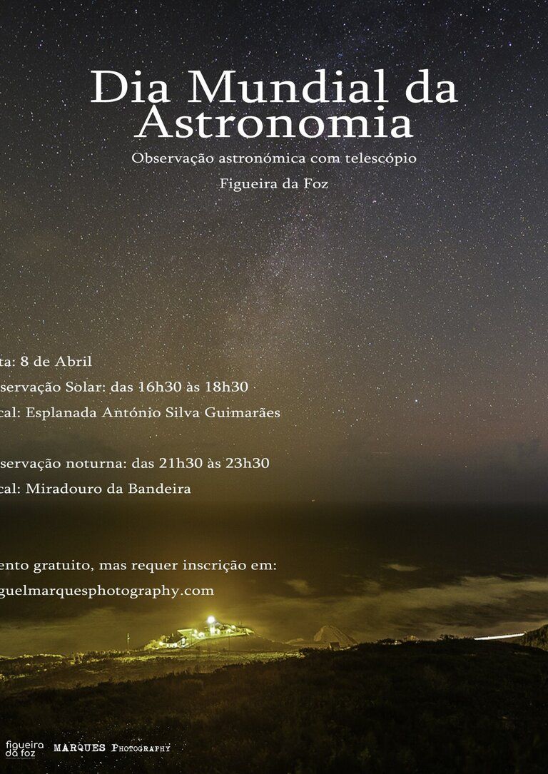 Dia Mundial da Astronomia - observação astronómica com telescópio