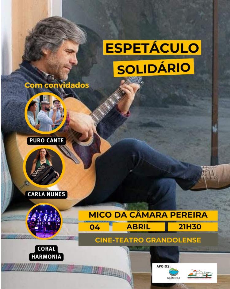 MÚSICA | Espetáculo solidário com Mico da Câmara Pereira