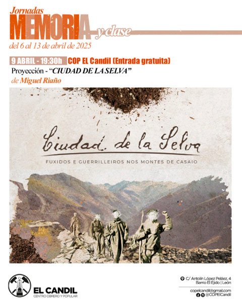 Proyección – «CIUDAD DE LASELVA» de Miguel Riaño. COP El Candil