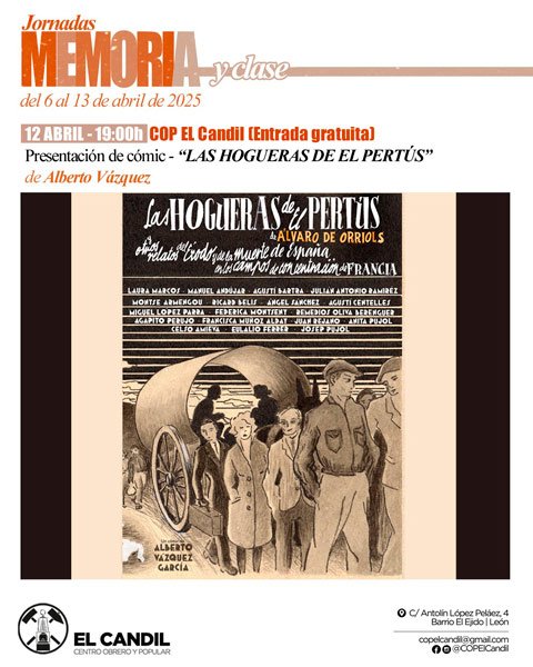 Presentación de cómic – «LAS HOGUERAS DE EL PERTÚS» de Alberto Vázquez. Cop El Candil
