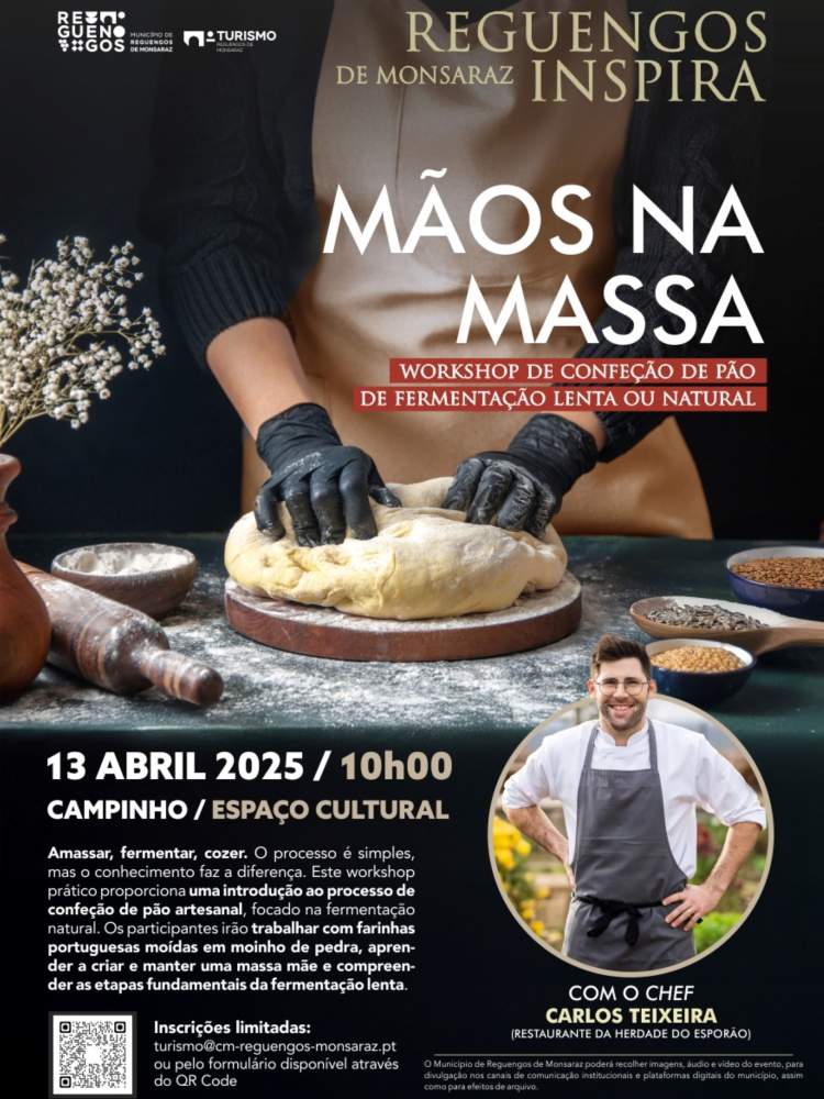 Mãos na Massa: workshop de confeção de pão de fermentação lenta ou natural