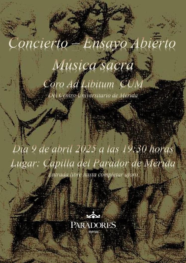 Concierto-Ensayo Abierto Música Sacra por el Coro Ad Libitum CUM
