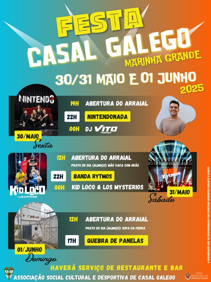 FESTA CASAL GALEGO – 30/31 MAIO E 01 DE JUNHO