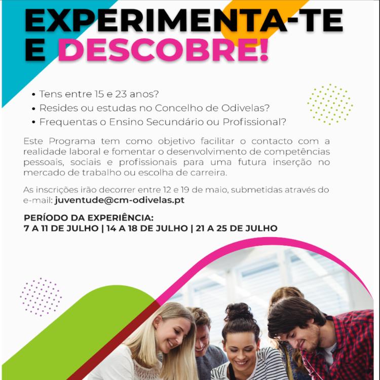Inscrições | EXPERIMENTA-TE E DESCOBRE! - Verão