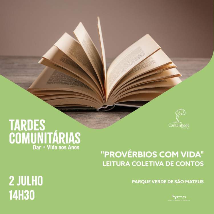 Tardes Comunitárias: 'Provérbios com vida' - Leitura coletiva de contos