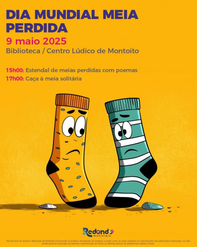 Dia Mundial Meia Perdida | 09 de maio | 15h00 e 17h00 | Biblioteca/ Centro Lúdico de Montoito