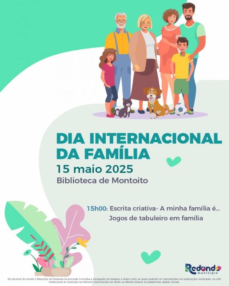 Dia Internacional da Família | 15 de maio | 15h00 | Biblioteca de Montoito