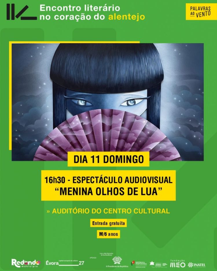 Palavras ao Vento: Espetáculo audiovisual “Menina Olhos de Lua” | 11 de maio | 16h30 | Auditório do CCR