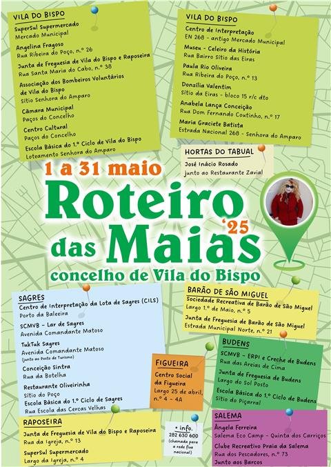 Roteiro das Maias - concelho de Vila do Bispo - 1 a 31 de maio