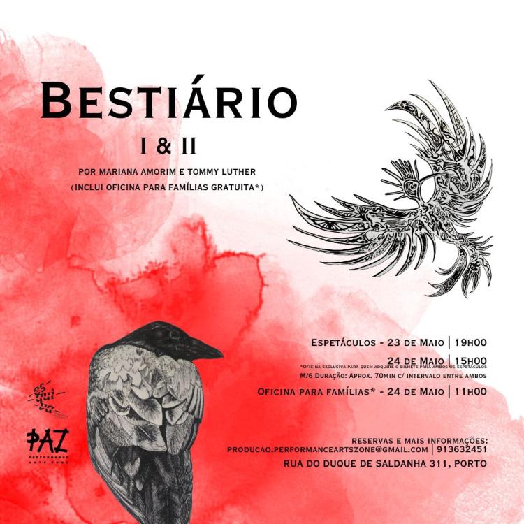 Bestiário I & II - Peça de Teatro-Dança p/ famílias 