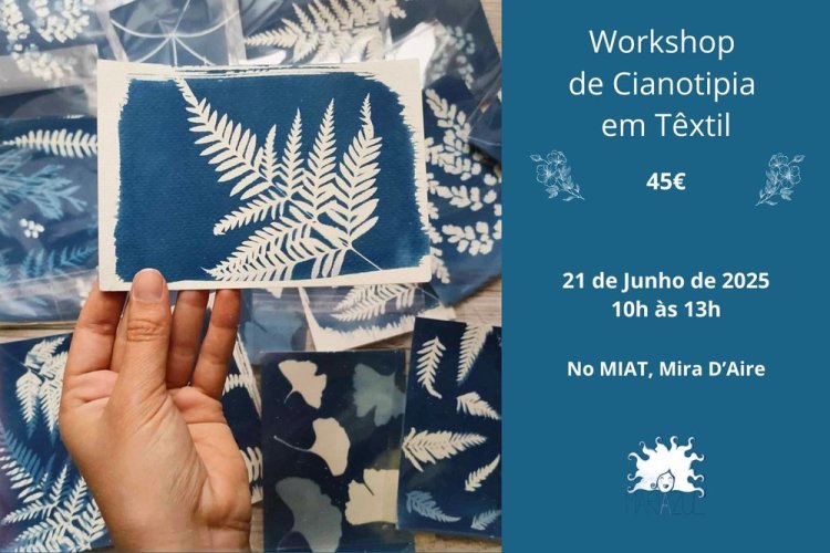 Workshop de Cianotipia em Têxtil