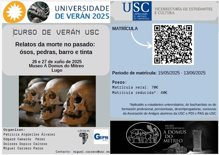 Relatos da morte no pasado: ósos, pedras, barro e tinta