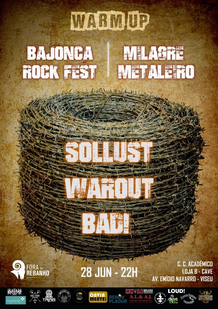 WARM UP - BAJONCA ROCK FEST | MILAGRE METALEIRO - Sollust + Warout + Bad!