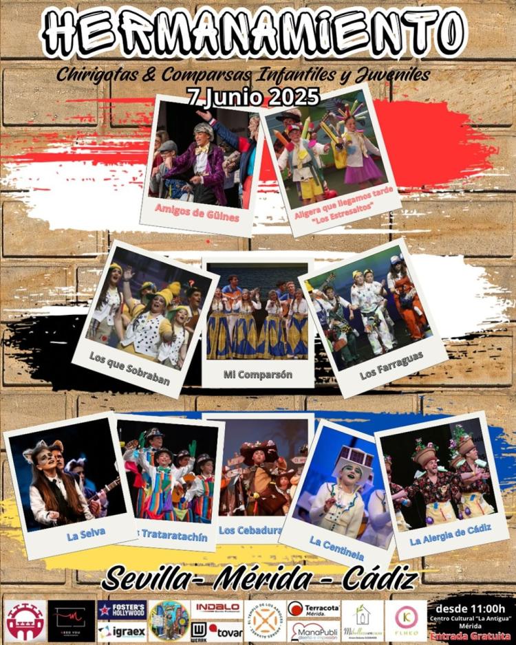 Hermanamiento Chirigotas & Comparsas Infantiles y Juveniles (Sevilla-Mérida-Cádiz)