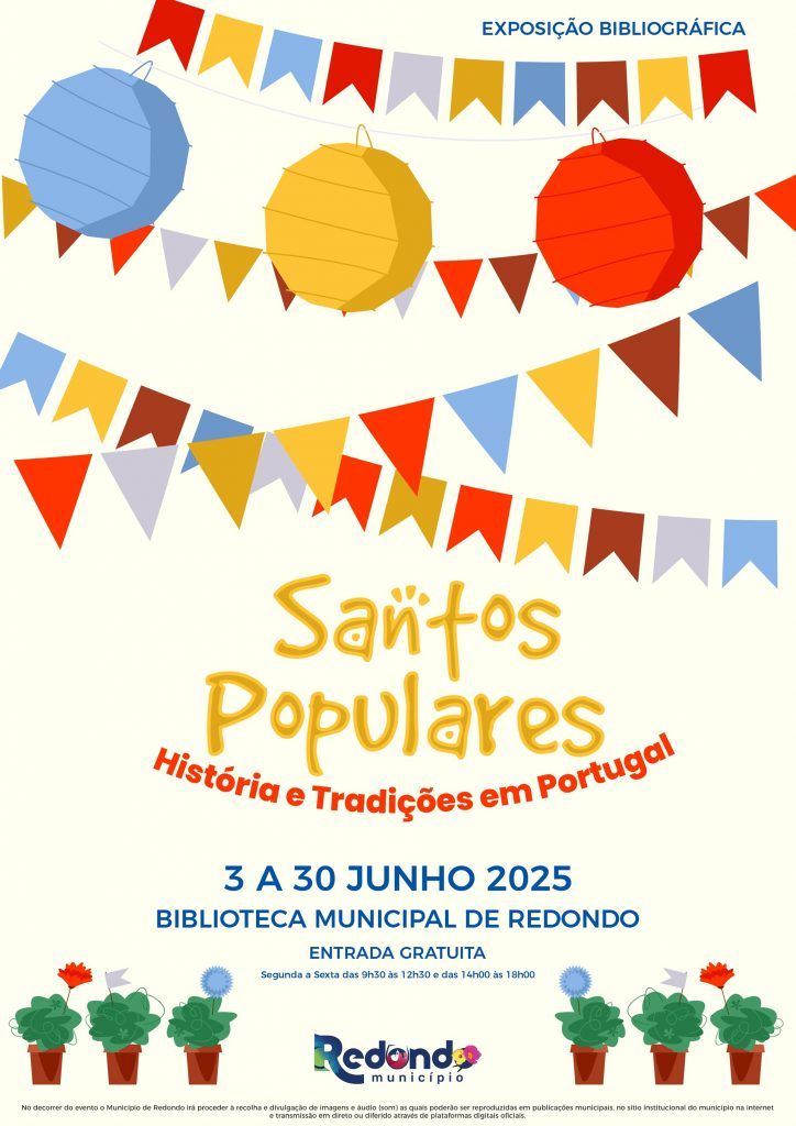 Exposição bibliográfica “Santos Populares – História e Tradições em Portugal” | de 03 a 30 de junho | Biblioteca Municipal de Redondo