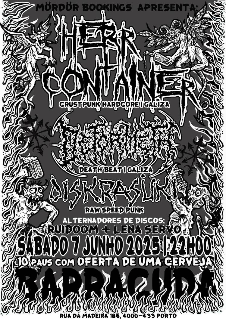 HERR CONTAINER + DEFORMETH + DISKRASÜKI @ Barracuda