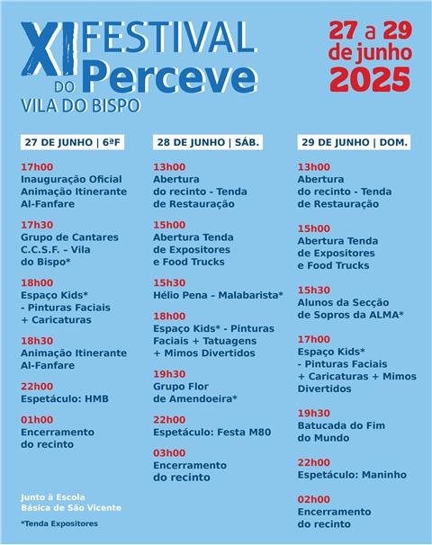 XI FESTIVAL DO PERCEVE DE VILA DO BISPO