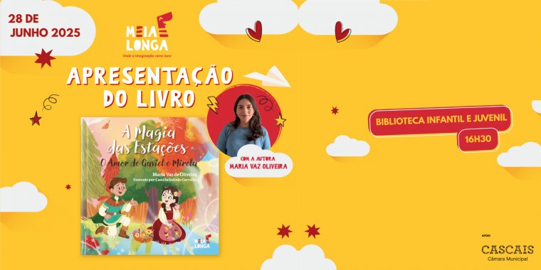 Apresentação do livro 'A Magia das Estações - O Amor de Gaviel e Mirela”, de Matia Vaz Oliveira com ilustrações de Camilla Galindo