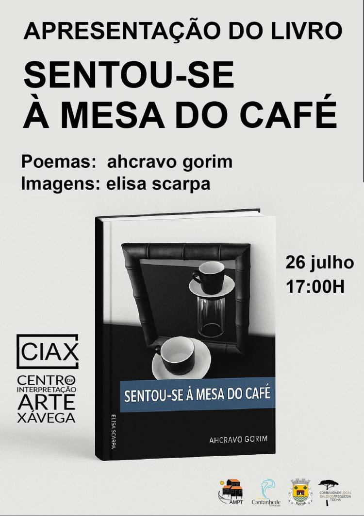 Apresentação do livro 'Sentou-se à mesa do café', de ahcravo gorim