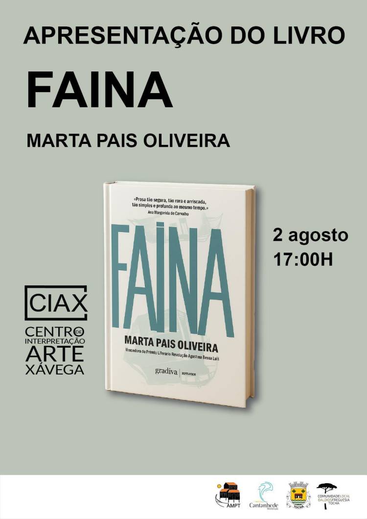 Apresentação do livro 'Faina', de Marta Pais Oliveira