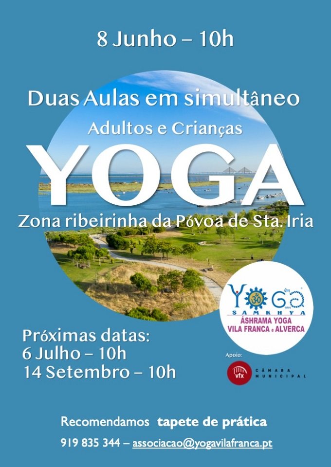 Aula Yoga em simultâneo Adultos e Crianças