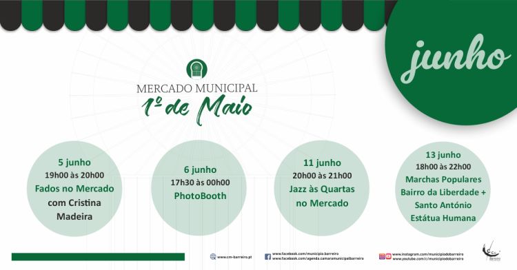 Programação de junho no Mercado 