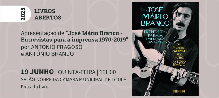 Livros Abertos: apresentação de “José Mário Branco – Entrevistas para a imprensa 1970-2019”
