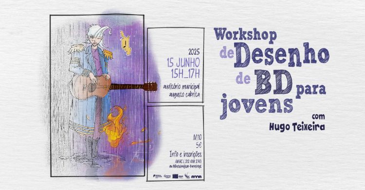 Workshop de desenho de BD para jovens, com Hugo Teixeira