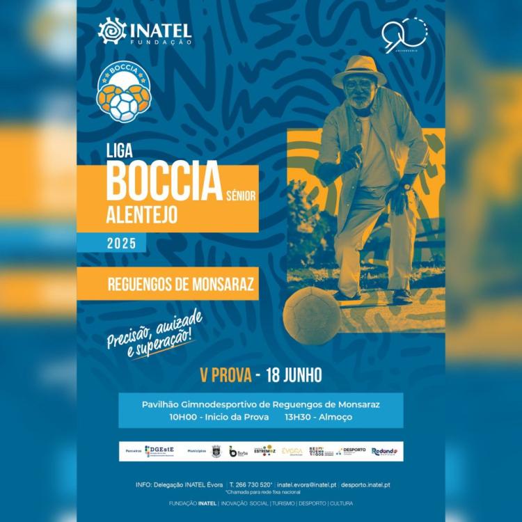 Liga Boccia Sénior Inatel – Alentejo 2025 | 18 de junho | 10h00 | Pavilhão Gimnodesportivo de Reguengos de Monsaraz