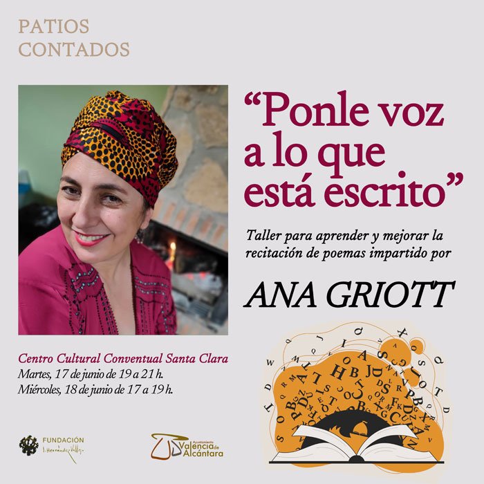 Taller de recitación de poesía 'Ponle Voz a lo que está escrito'