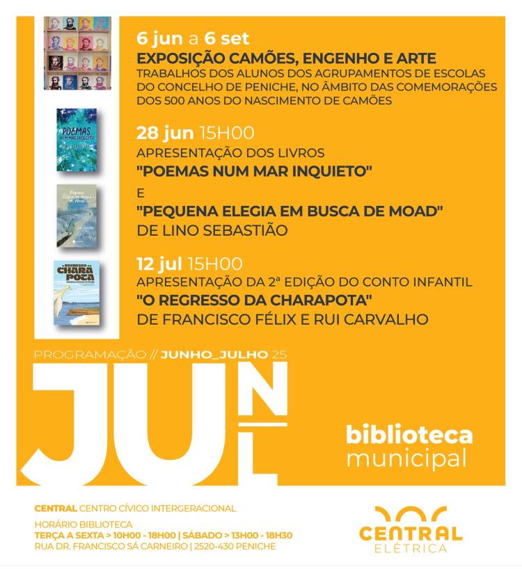 Biblioteca Municipal | Programação JUNHO e JULHO 2025