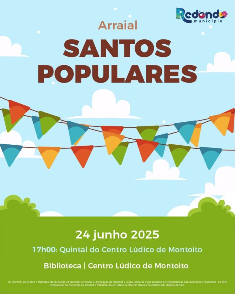 Arraial de Santos Populares | 24 de junho | 17h00 | Biblioteca/ Centro Lúdico de Montoito