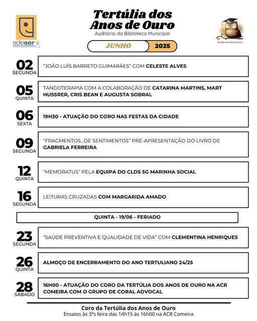 CELEBRANDO O FINAL DO ANO TERTULIANO 2024/2025 EM AMBIENTE DE PARTILHA, BEM-ESTAR E MÚSICA.