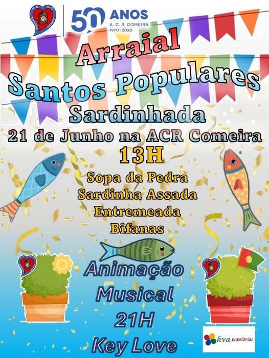 ACR COMEIRA CELEBRA OS SANTOS POPULARES COM TRADICIONAL ARRAIAL E SARDINHADA