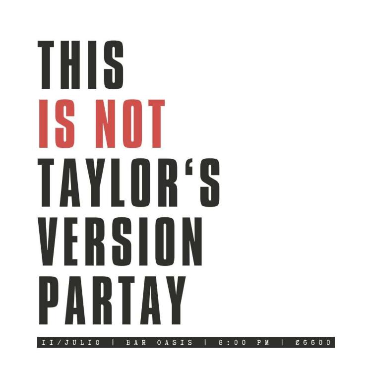 This is not Taylor’s Version Partay
