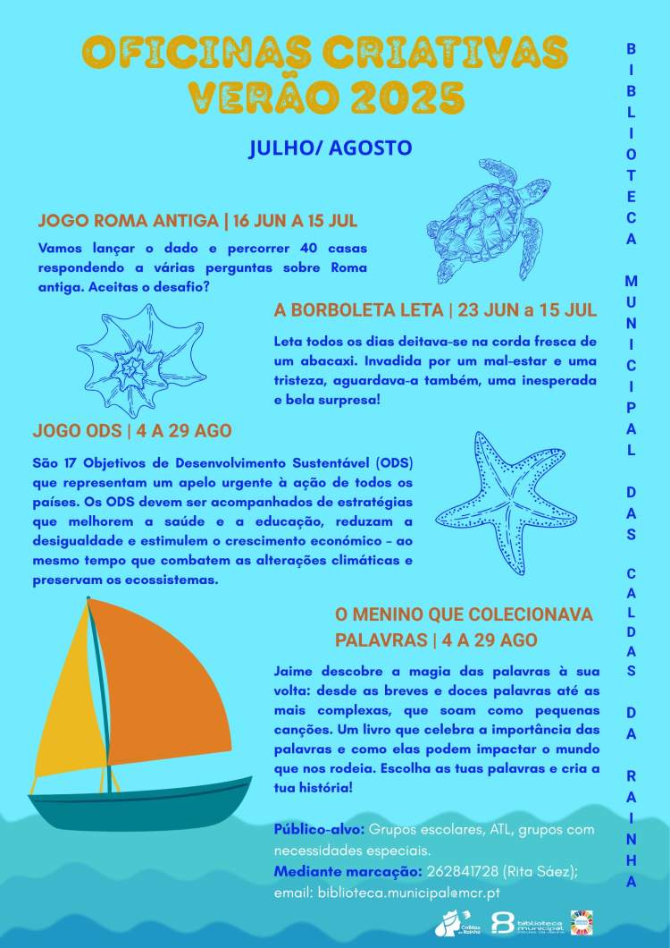 Oficinas criativas verão 2025